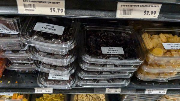 Dried cherries and other