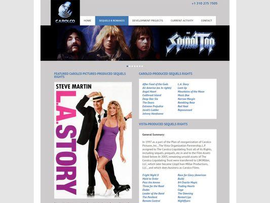 Responsive Website Design for Carolco Films built using custom HTML5 and CSS3 code.