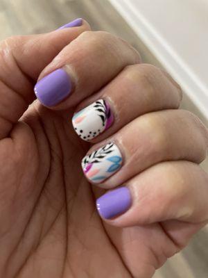 Gel Manicure with nail art