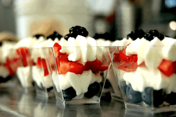 Fresh berry trifles