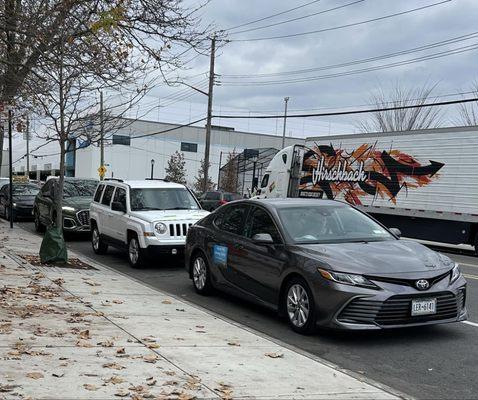 2024 Toyota Camry - one of the driving school vehicles. The car is used at the road test site in this image