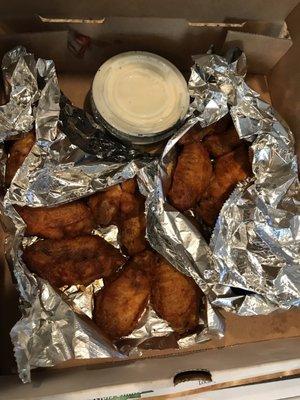 Wings are on point n not too hot if you get reg buffalo