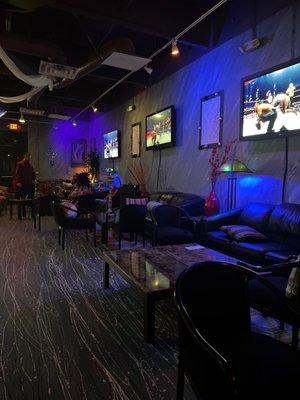 Inside the hookah lounge