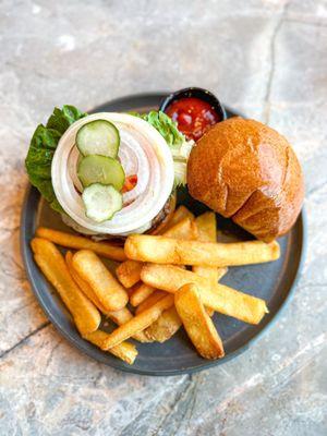 Wagyu burger + fries