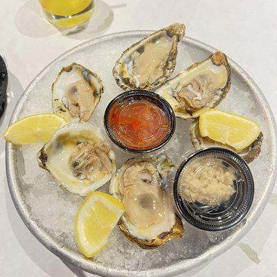 Raw oysters