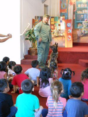 A visit by the Honolulu Police Department's K-9 Unit.