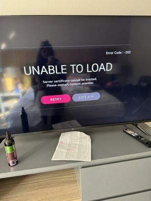 TV didn't work