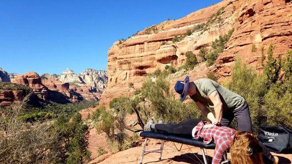 A facilitation of healing at Boynton Canyon Vortex