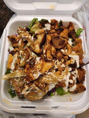 Chicken shawarma salad