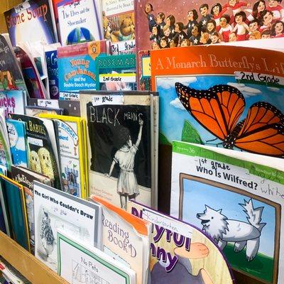 Some of the books in the Nest Music Conservatory Center.