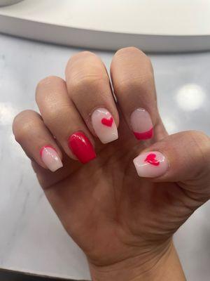 Valentine's Day nails