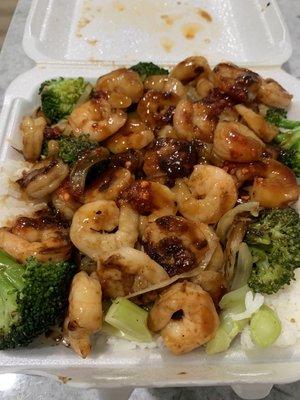 Shrimp and veggie dynamite bowl