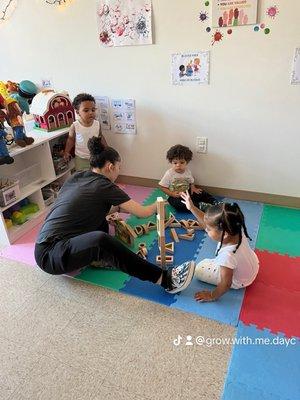 Children love these colored see through blocks.