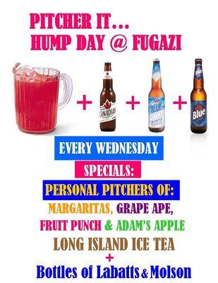 Hump Days @ Fugazi - Personal pitchers & beer specials all night!