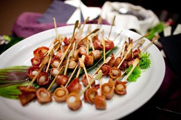 Bacon Wrapped Grilled Scallops