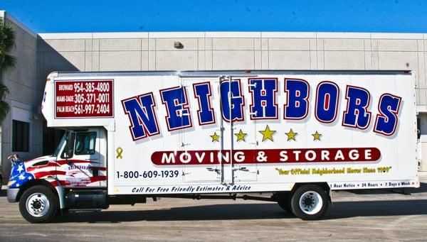 Our Logo is proudly displayed on all of our custom designed moving trucks.