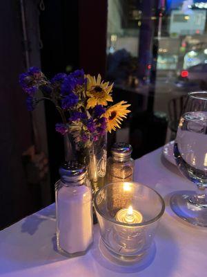 Loved the fresh flowers at the tables