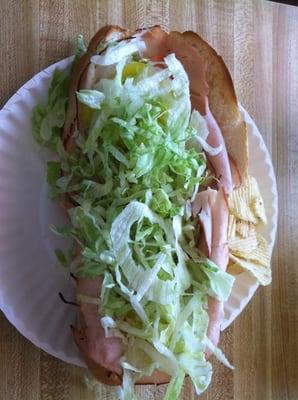 Turkey sub toasted! Yum!