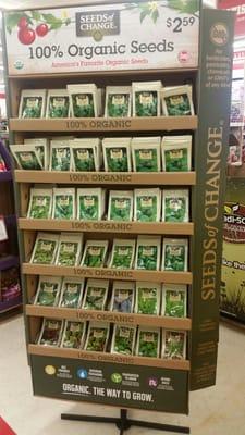 Large selection of organic seeds.