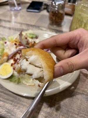 Fried fish for Lent