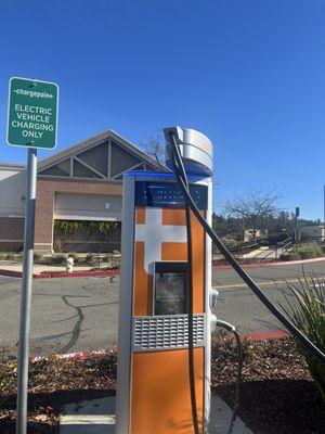 Fast charger- 3 of 4 functioning at this location (slow charger also available)