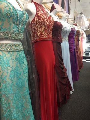 Many different dresses with different price ranges..