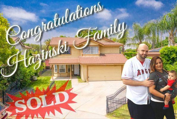 Congrats Hazinski Fam Thnk U for trusting in me & allowing me to guide U every step of the way #RealEstatePedro Thnks U all the referrals