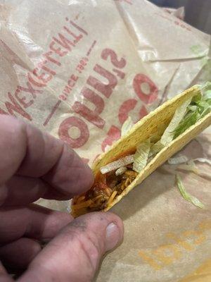 Taco with no meat