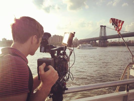 929Media capturing shots the Williamsburg Bridge and sweeping views of the river.