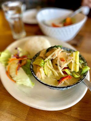 Salmon Green Curry -- This was so good and the salmon was so soft!