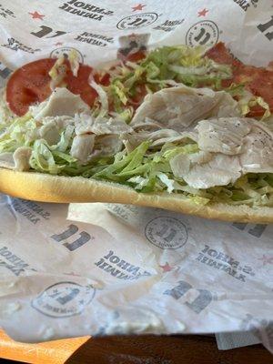 I love Jimmy John's but I will never step foot in this location again a waste of 11 dollars and my lunch break!