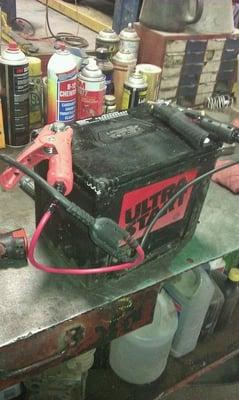 This is the "new" battery they Big Daddy's put in my car.  It's rebuilt and painted!