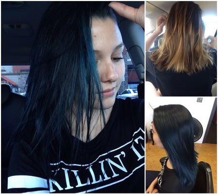 Before and after.. Couldn't have done this without Raquel helps! Will be recommending her! Thank you so much for my new hair!