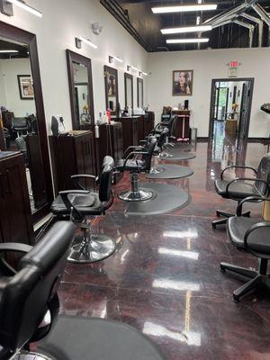 Walk thru the doors a feel the warmth of the colors inside the salon