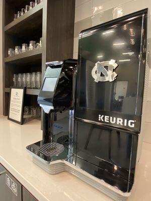 UNC pride paired with Keurig = perfect coffee bar area