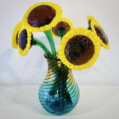 Glass Sunflowers