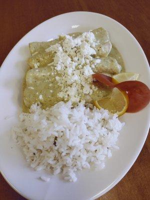 Enchiladas de Jaiba
(Crab meat)