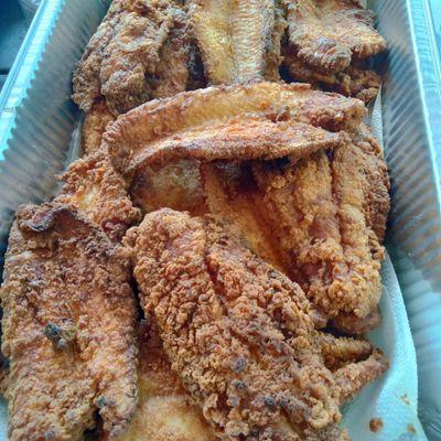 Fried swai fillet fish