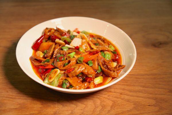 Sautéed Pork Intestines with Hot Pepper