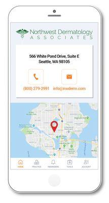 Mobile app for dermatology practice