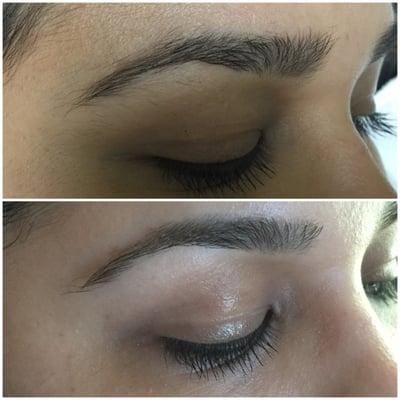 Brows before and after done by KATHY! Fantastic job. Definitely going to back to her again!