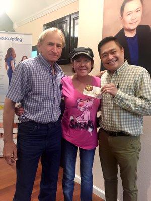 Our happy patients gave thank you gift to Dr.Tran