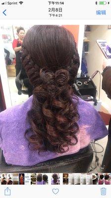 Hairstyle for a special event