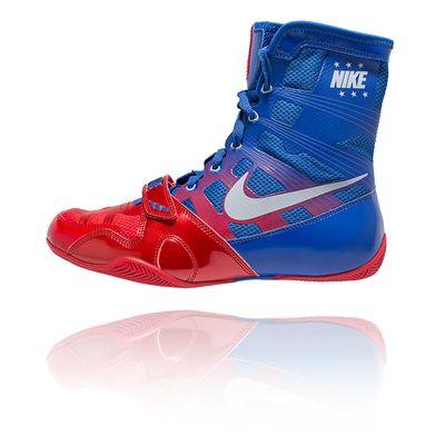 Nike HyperKO Boxing Shoes - Sport Red / Metallic Silver / Royal Exclusively distributed by FIGHT SHOP®!