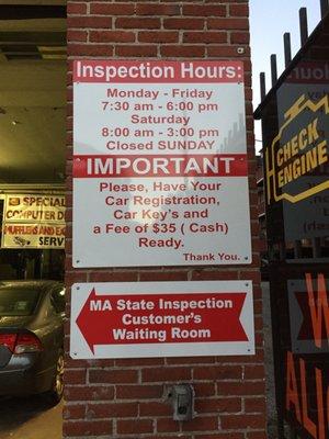 Inspection hours.