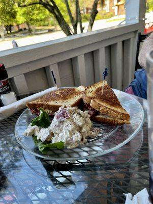 Reuben with potato salad