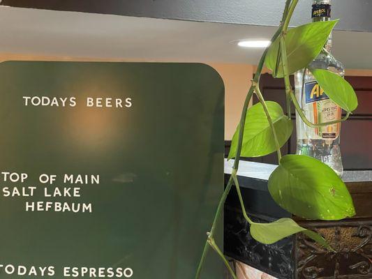 Special beers and espresso!