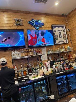 Bar and one of 3 screens