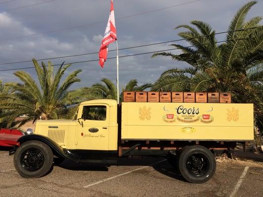 One of our personal restoration projects.  1935 Coors Delivery Truck.  Thank you to the Pearce Family for trusting her to us!