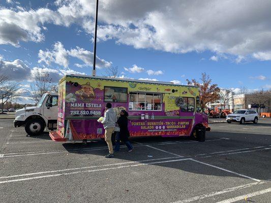 Food truck, parking lot